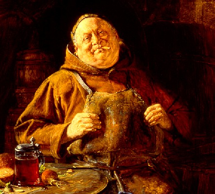 Monk Smoking a Cigar